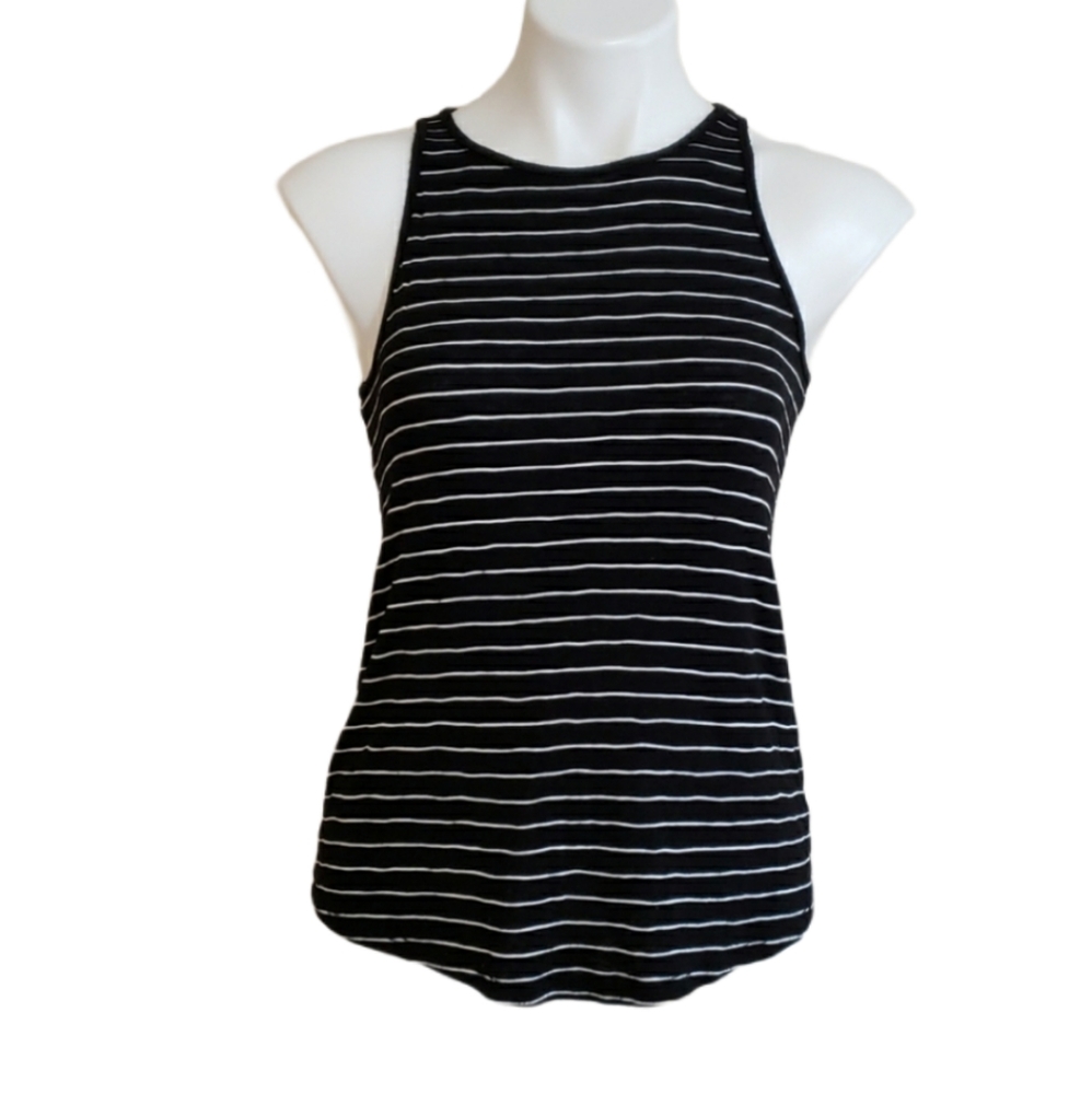 Old Navy Striped Sleeveless Top Women's Size XS Black & White